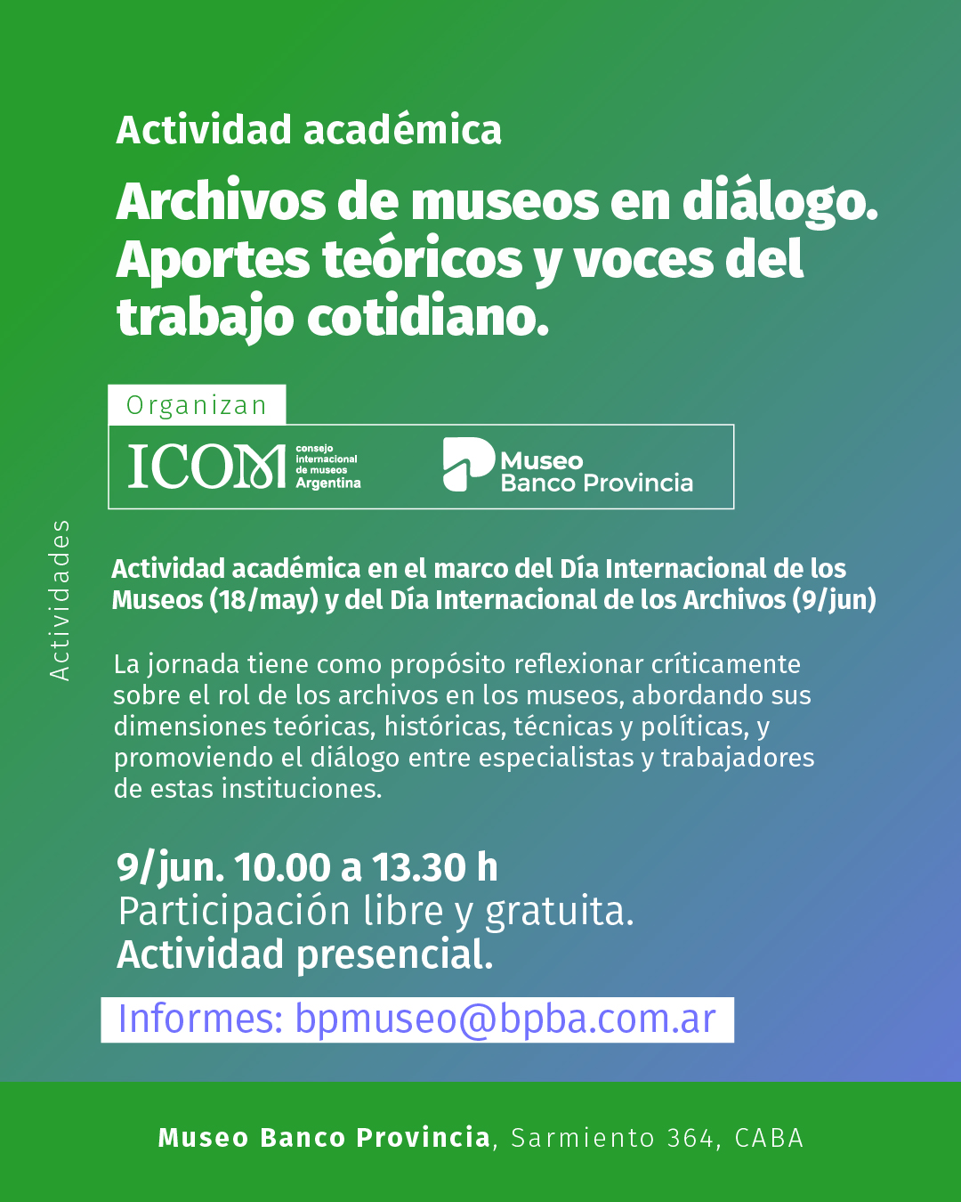 Archivos de museos en diálogo. Aportes teóricos y voces del trabajo cotidiano